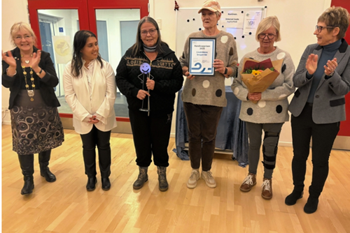 Billede af Brugerrådet som modtager årets Handicappris Billede af Brugerrådet som modtager årets Handicappris