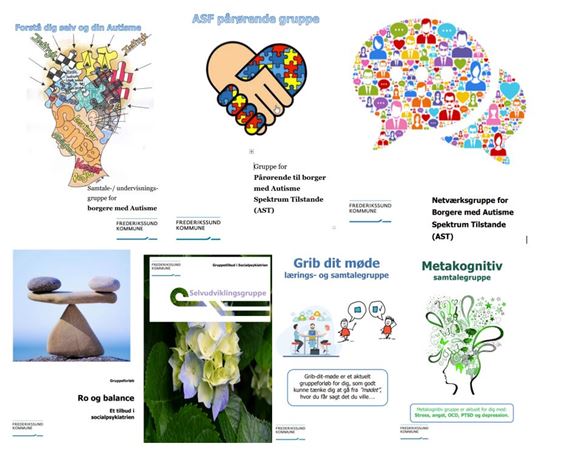 billede af alle 7 gruppetilbud i Socialpsykiatrien